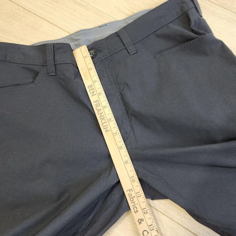 Eddie Bauer Tech Pants Mens 34x32 Black Nylon Stretch Hiking Outdoor Lightweight